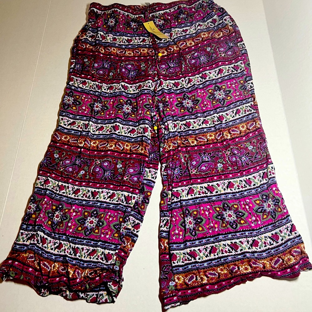 American Eagle Wide Leg String Pants size Small BNWT